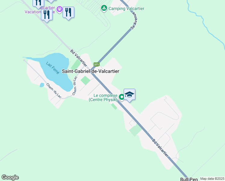 map of restaurants, bars, coffee shops, grocery stores, and more near 1768 Boulevard Valcartier in La Jacques-Cartier