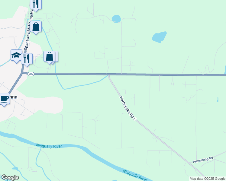 map of restaurants, bars, coffee shops, grocery stores, and more near 8310 Harts Lake Loop Road South in Roy