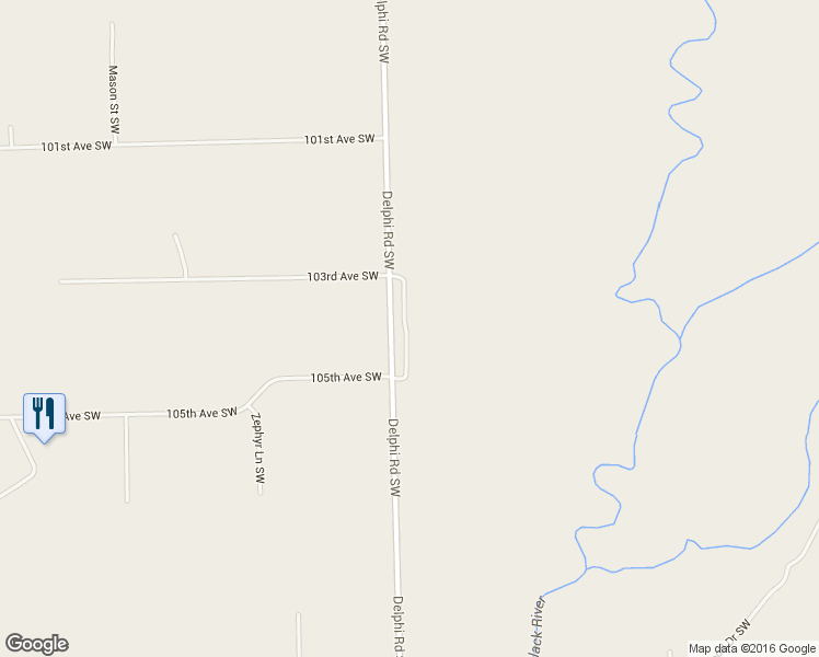 map of restaurants, bars, coffee shops, grocery stores, and more near 10324 Delphi Road Southwest in Olympia