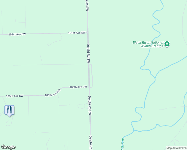 map of restaurants, bars, coffee shops, grocery stores, and more near 10324 Delphi Road Southwest in Olympia