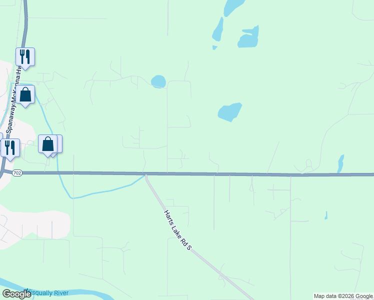 map of restaurants, bars, coffee shops, grocery stores, and more near 8019 351st Street South in Roy