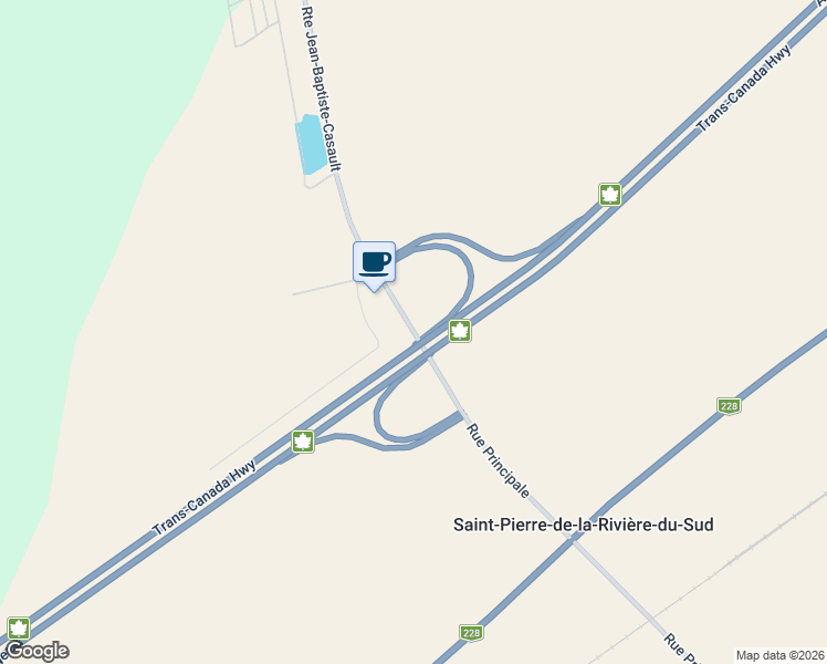 map of restaurants, bars, coffee shops, grocery stores, and more near Route Jean-Baptiste-Casault in Montmagny