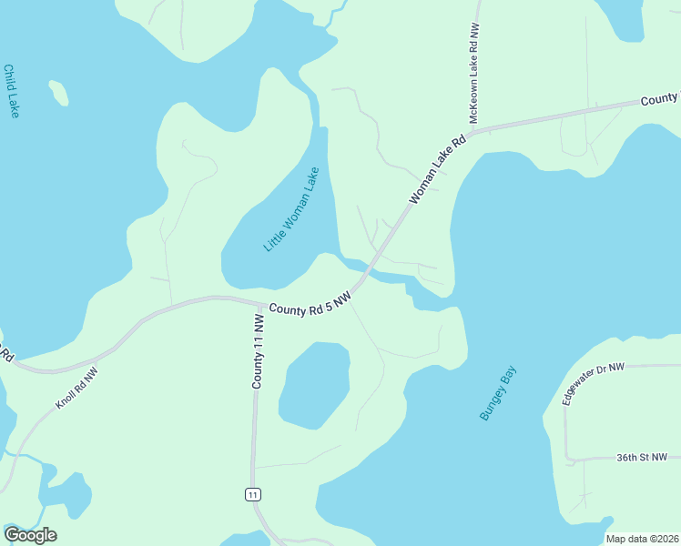 map of restaurants, bars, coffee shops, grocery stores, and more near 1009 County Road 5 Northwest in Hackensack