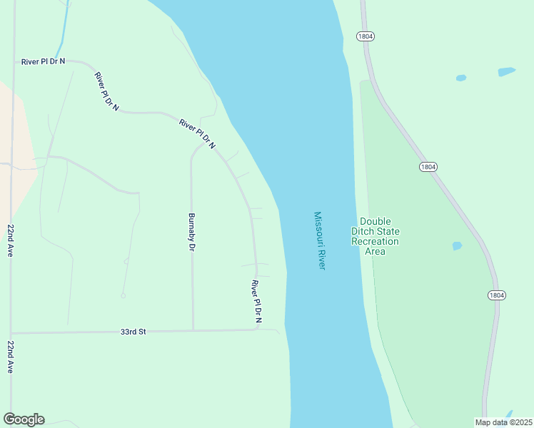 map of restaurants, bars, coffee shops, grocery stores, and more near 3189-3197 River Place Drive North in Mandan