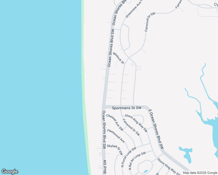 map of restaurants, bars, coffee shops, grocery stores, and more near 1170 Ocean Shores Boulevard Southwest in Ocean Shores
