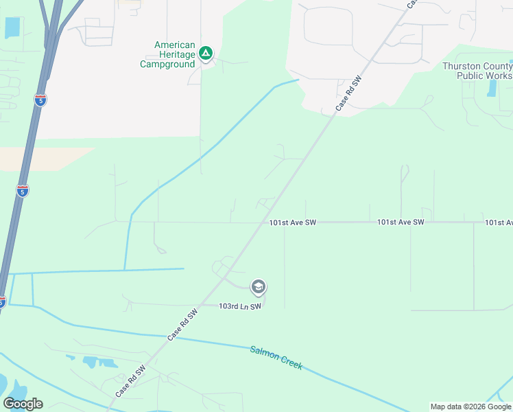 map of restaurants, bars, coffee shops, grocery stores, and more near 9925 Case Road Southwest in Olympia