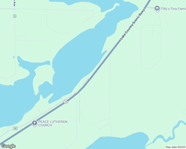 map of restaurants, bars, coffee shops, grocery stores, and more near 24605 Minnesota 34 in Nevis