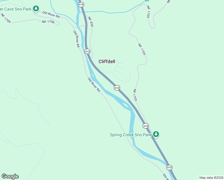 map of restaurants, bars, coffee shops, grocery stores, and more near 21080 Washington 410 in Naches