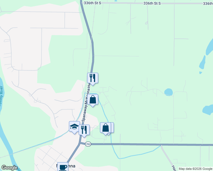 map of restaurants, bars, coffee shops, grocery stores, and more near 8917 345th Street Court South in Roy