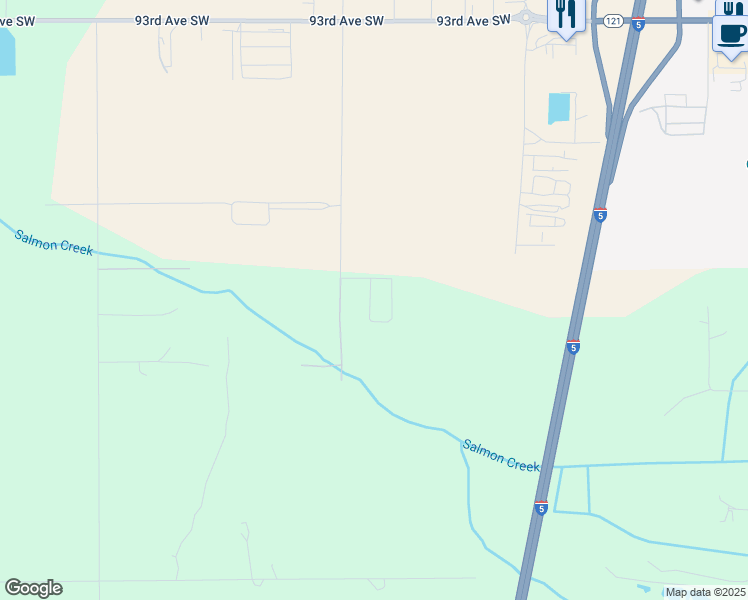 map of restaurants, bars, coffee shops, grocery stores, and more near 9900 Blomberg Street Southwest in Olympia