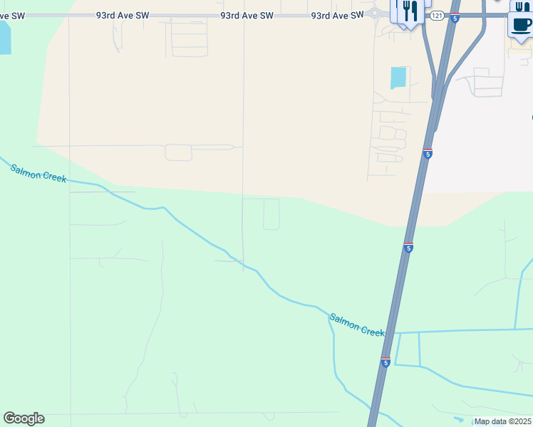 map of restaurants, bars, coffee shops, grocery stores, and more near 9900 Blomberg Street Southwest in Olympia