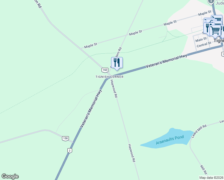 map of restaurants, bars, coffee shops, grocery stores, and more near 30 Haywood Road in Tignish