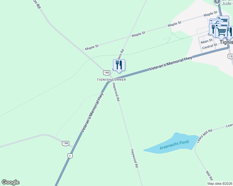 map of restaurants, bars, coffee shops, grocery stores, and more near 30 Haywood Road in Tignish