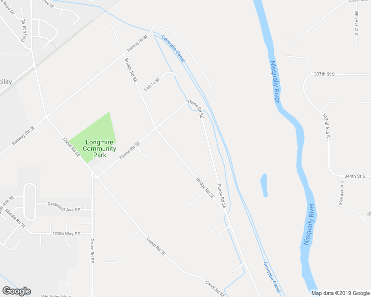 map of restaurants, bars, coffee shops, grocery stores, and more near 9716 Bridge Road Southeast in Yelm