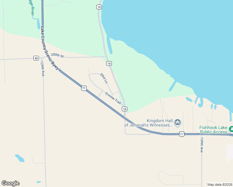 map of restaurants, bars, coffee shops, grocery stores, and more near 19774 Ermine Trail in Park Rapids