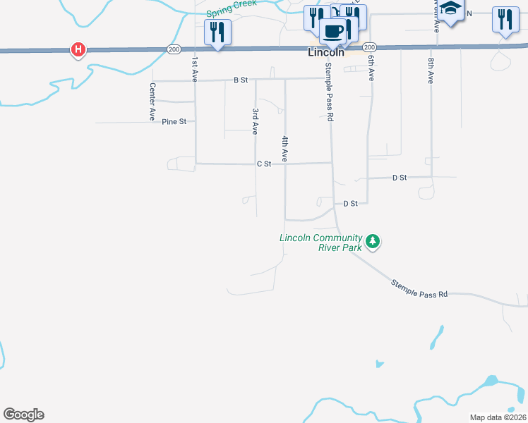 map of restaurants, bars, coffee shops, grocery stores, and more near 390 3rd Avenue in Lincoln