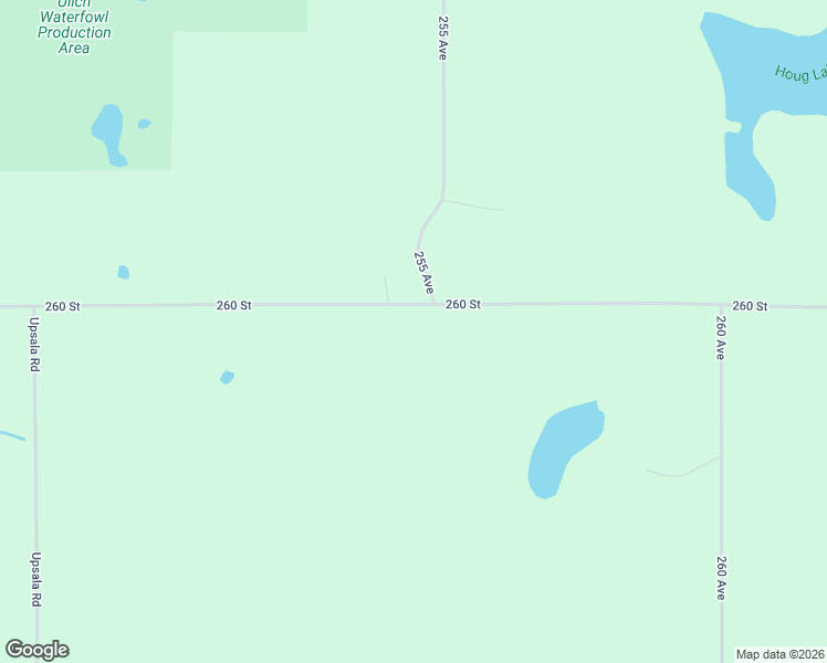 map of restaurants, bars, coffee shops, grocery stores, and more near 25427 260 Street in Callaway