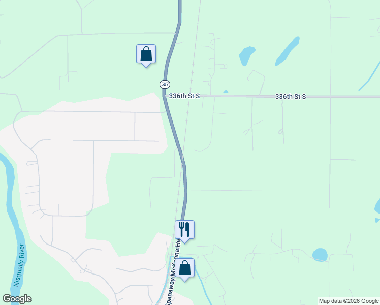 map of restaurants, bars, coffee shops, grocery stores, and more near 34003 Washington 507 in Roy
