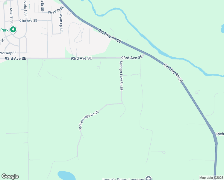 map of restaurants, bars, coffee shops, grocery stores, and more near 9525 Springer Lake Lane Southeast in Olympia