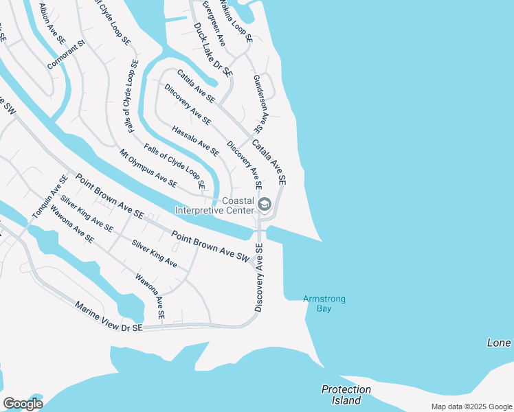 map of restaurants, bars, coffee shops, grocery stores, and more near 1023 Discovery Avenue Southeast in Ocean Shores