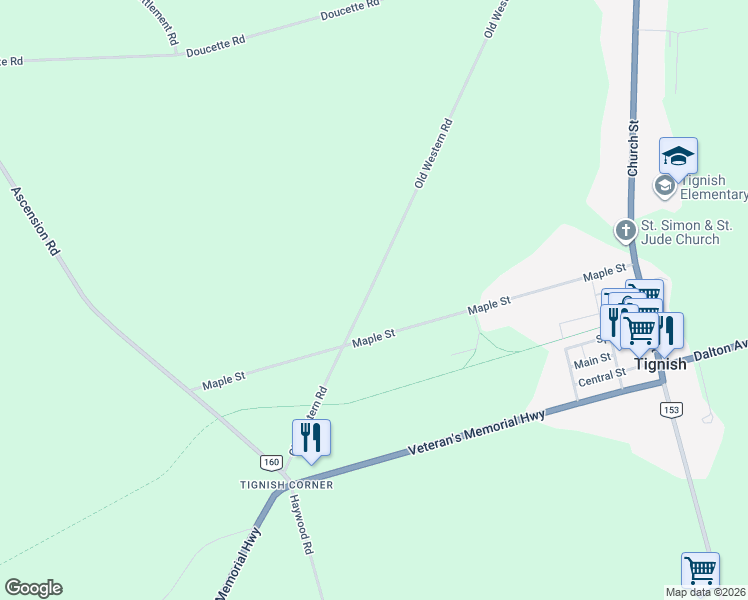 map of restaurants, bars, coffee shops, grocery stores, and more near 116 Old Western Road in Tignish