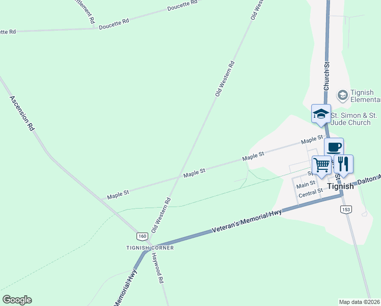 map of restaurants, bars, coffee shops, grocery stores, and more near 116 Old Western Road in Tignish