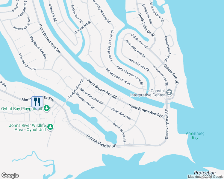 map of restaurants, bars, coffee shops, grocery stores, and more near 964 Point Brown Avenue Southeast in Ocean Shores