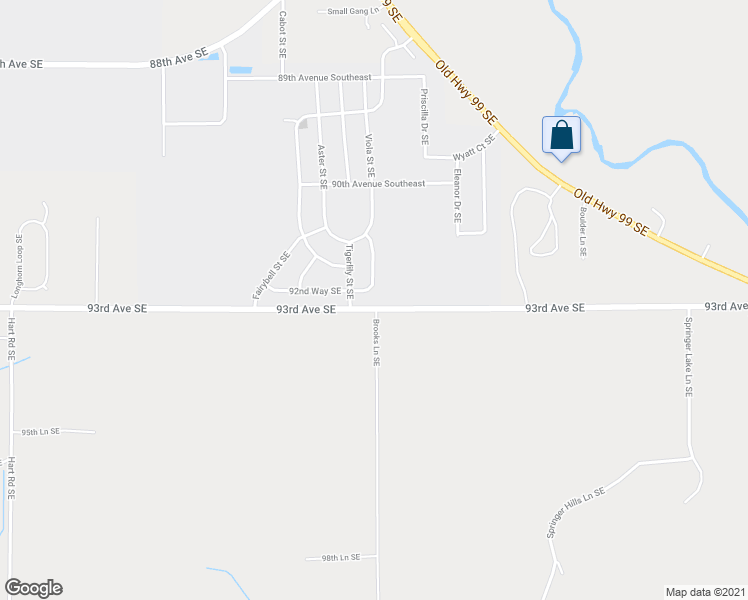 map of restaurants, bars, coffee shops, grocery stores, and more near 1471 92nd Way Southeast in Tumwater