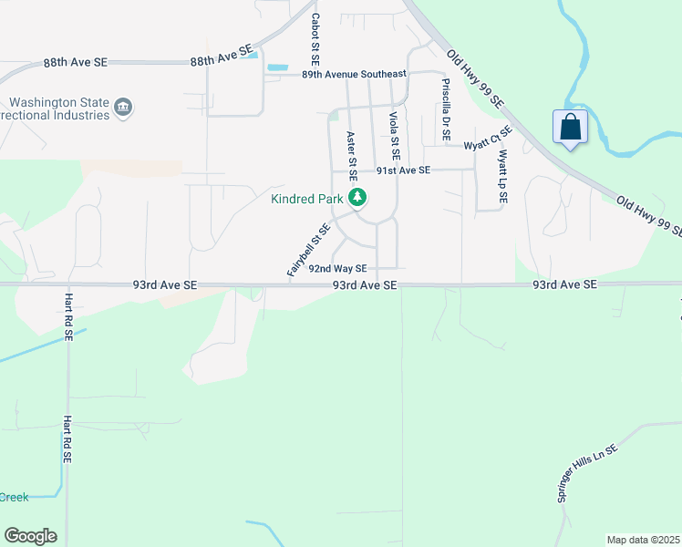 map of restaurants, bars, coffee shops, grocery stores, and more near 1311 92nd Way Southeast in Tumwater