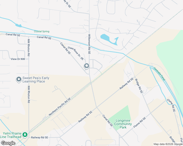 map of restaurants, bars, coffee shops, grocery stores, and more near 16658 Rainier View Drive Southeast in Yelm
