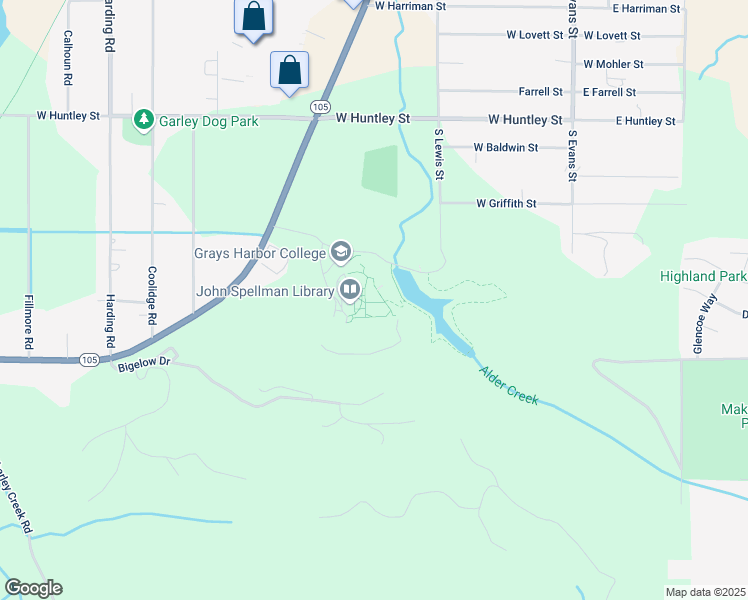 map of restaurants, bars, coffee shops, grocery stores, and more near 1620 Edward P Smith Drive in Aberdeen