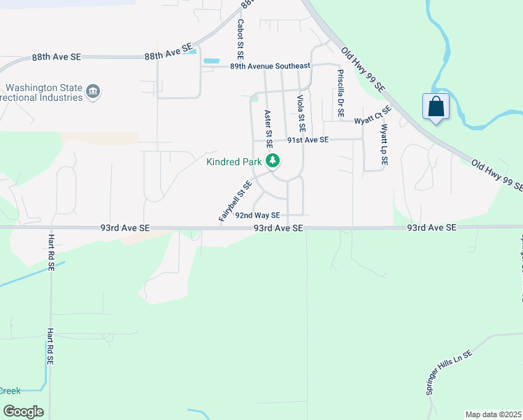 map of restaurants, bars, coffee shops, grocery stores, and more near 1311 92nd Way Southeast in Tumwater