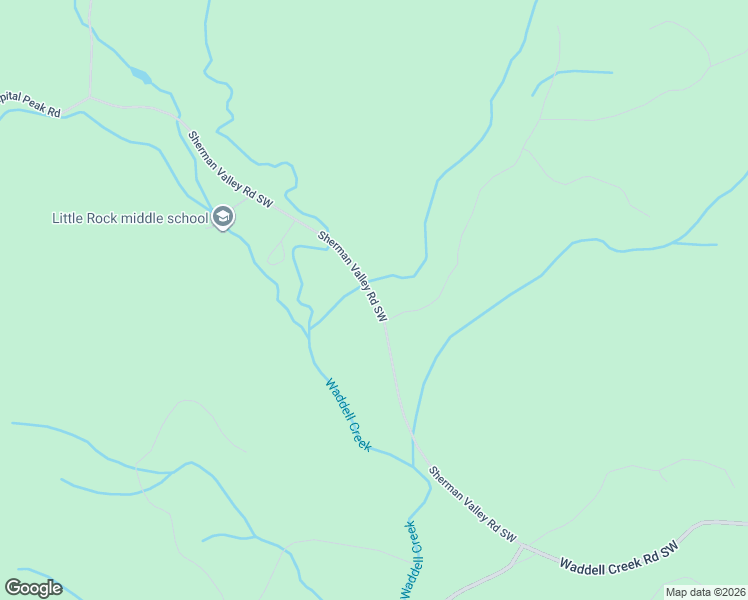 map of restaurants, bars, coffee shops, grocery stores, and more near Sherman Valley Road Southwest in Thurston County
