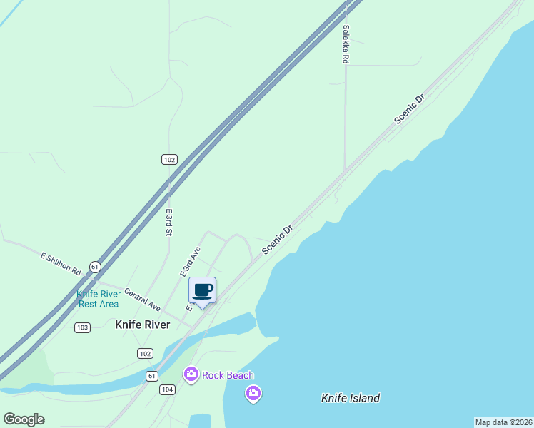 map of restaurants, bars, coffee shops, grocery stores, and more near in Knife River