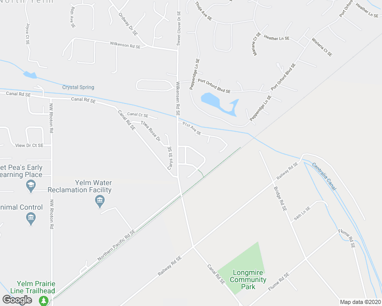 map of restaurants, bars, coffee shops, grocery stores, and more near 16529 Rainier View Drive Southeast in Yelm