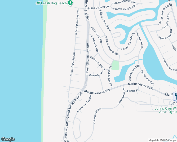 map of restaurants, bars, coffee shops, grocery stores, and more near 952 Ocean Shores Boulevard Southwest in Ocean Shores