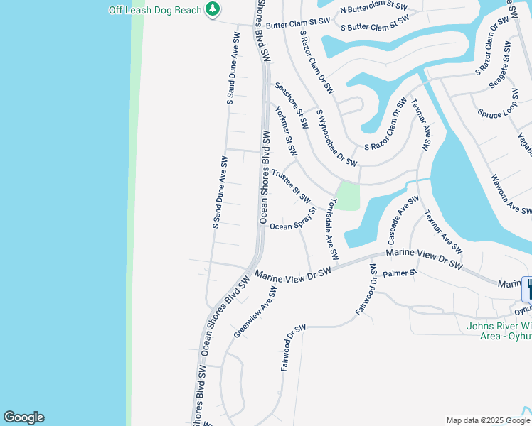 map of restaurants, bars, coffee shops, grocery stores, and more near 952 Ocean Shores Boulevard Southwest in Ocean Shores