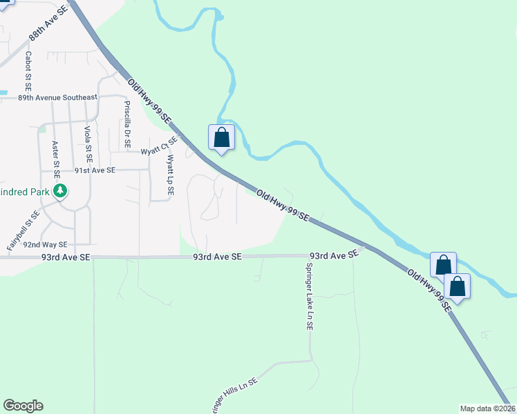 map of restaurants, bars, coffee shops, grocery stores, and more near 9115 Old Highway 99 Southeast in Olympia