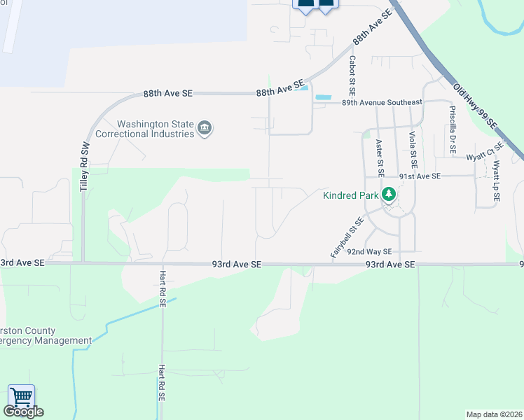 map of restaurants, bars, coffee shops, grocery stores, and more near 900 93rd Avenue Southeast in Olympia
