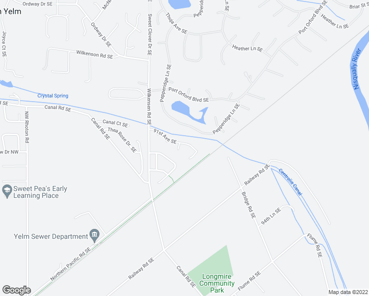 map of restaurants, bars, coffee shops, grocery stores, and more near 16625 91st Avenue Southeast in Yelm
