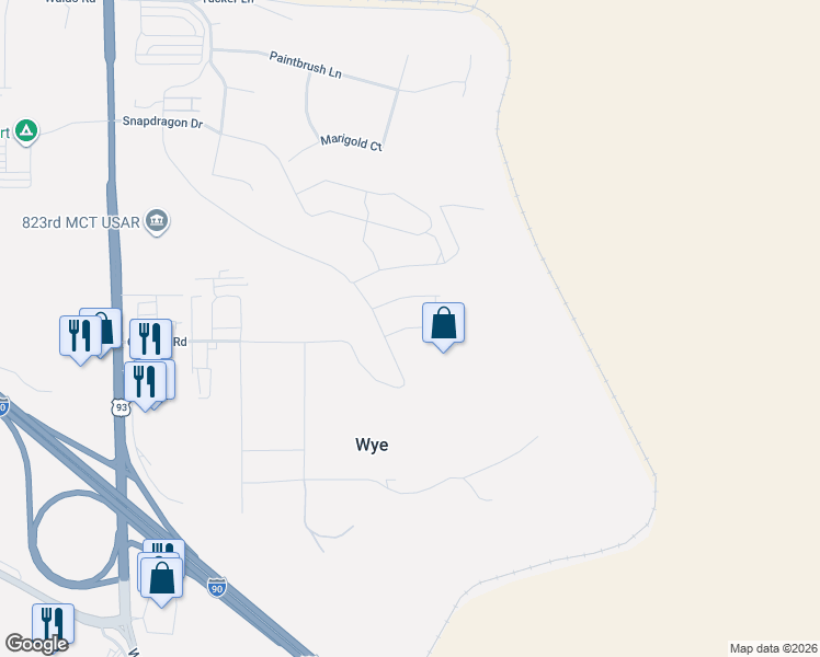map of restaurants, bars, coffee shops, grocery stores, and more near 8571 Running West Road in Missoula