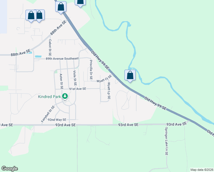 map of restaurants, bars, coffee shops, grocery stores, and more near 1720 93rd Avenue Southeast in Olympia