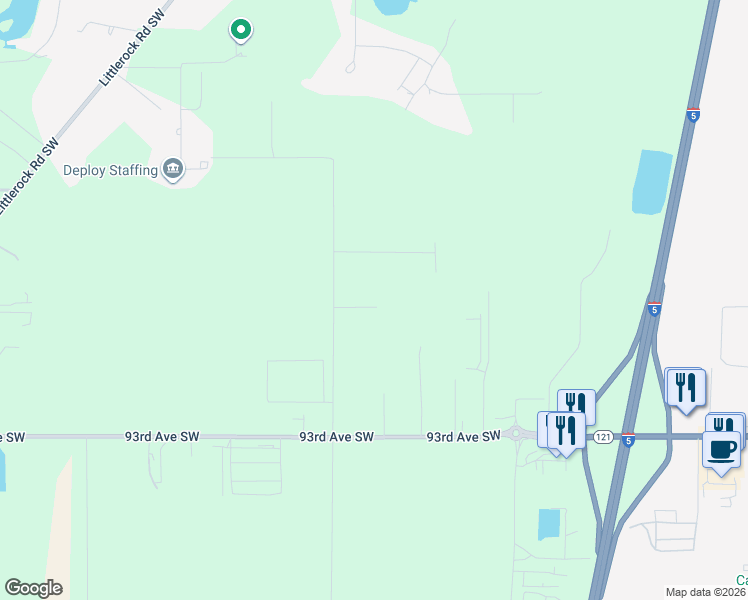 map of restaurants, bars, coffee shops, grocery stores, and more near 8936 Blomberg Street Southwest in Olympia