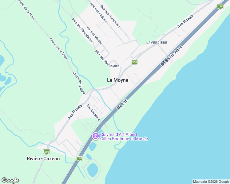map of restaurants, bars, coffee shops, grocery stores, and more near 11 Rue Paul Émile Giroux in Château-Richer