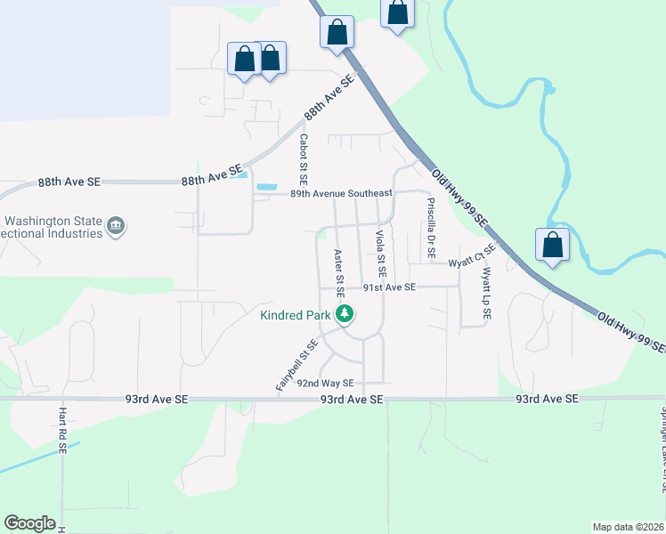 map of restaurants, bars, coffee shops, grocery stores, and more near 9038 Silverspot Drive Southeast in Tumwater