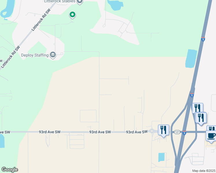 map of restaurants, bars, coffee shops, grocery stores, and more near 8936 Blomberg Street Southwest in Olympia