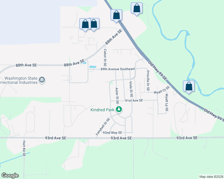 map of restaurants, bars, coffee shops, grocery stores, and more near 9038 Silverspot Drive Southeast in Tumwater
