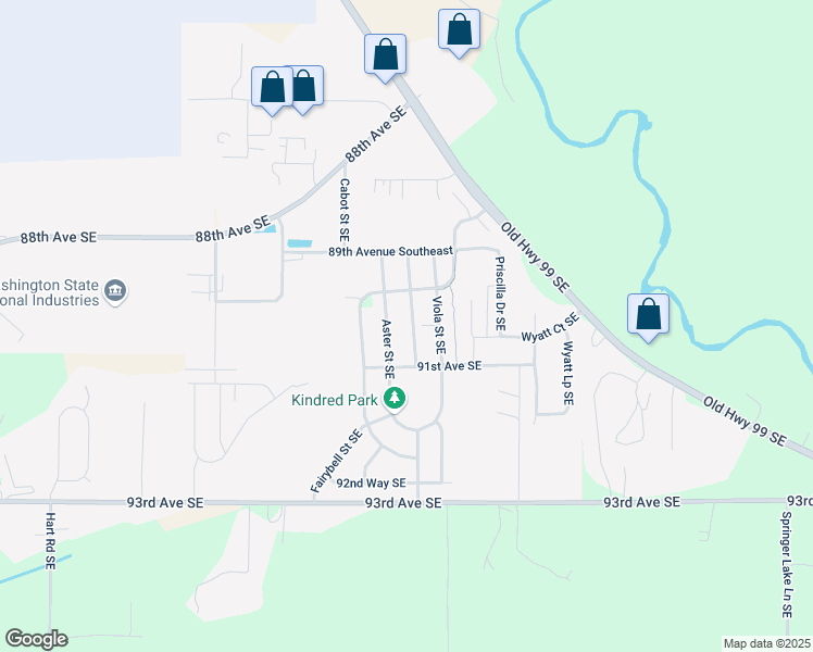map of restaurants, bars, coffee shops, grocery stores, and more near 9055 Wayne Street Southeast in Tumwater