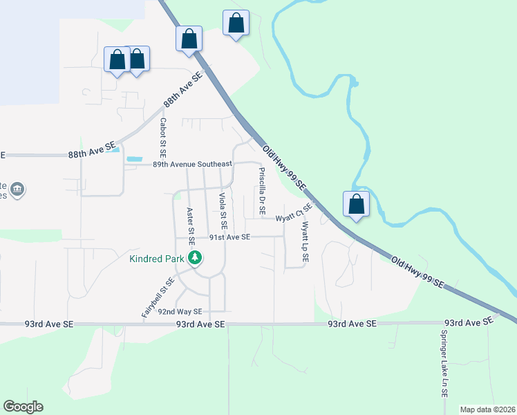map of restaurants, bars, coffee shops, grocery stores, and more near 8923 Old Highway 99 Southeast in Olympia