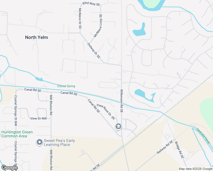 map of restaurants, bars, coffee shops, grocery stores, and more near 8915 Wilkensen Road Southeast in Yelm